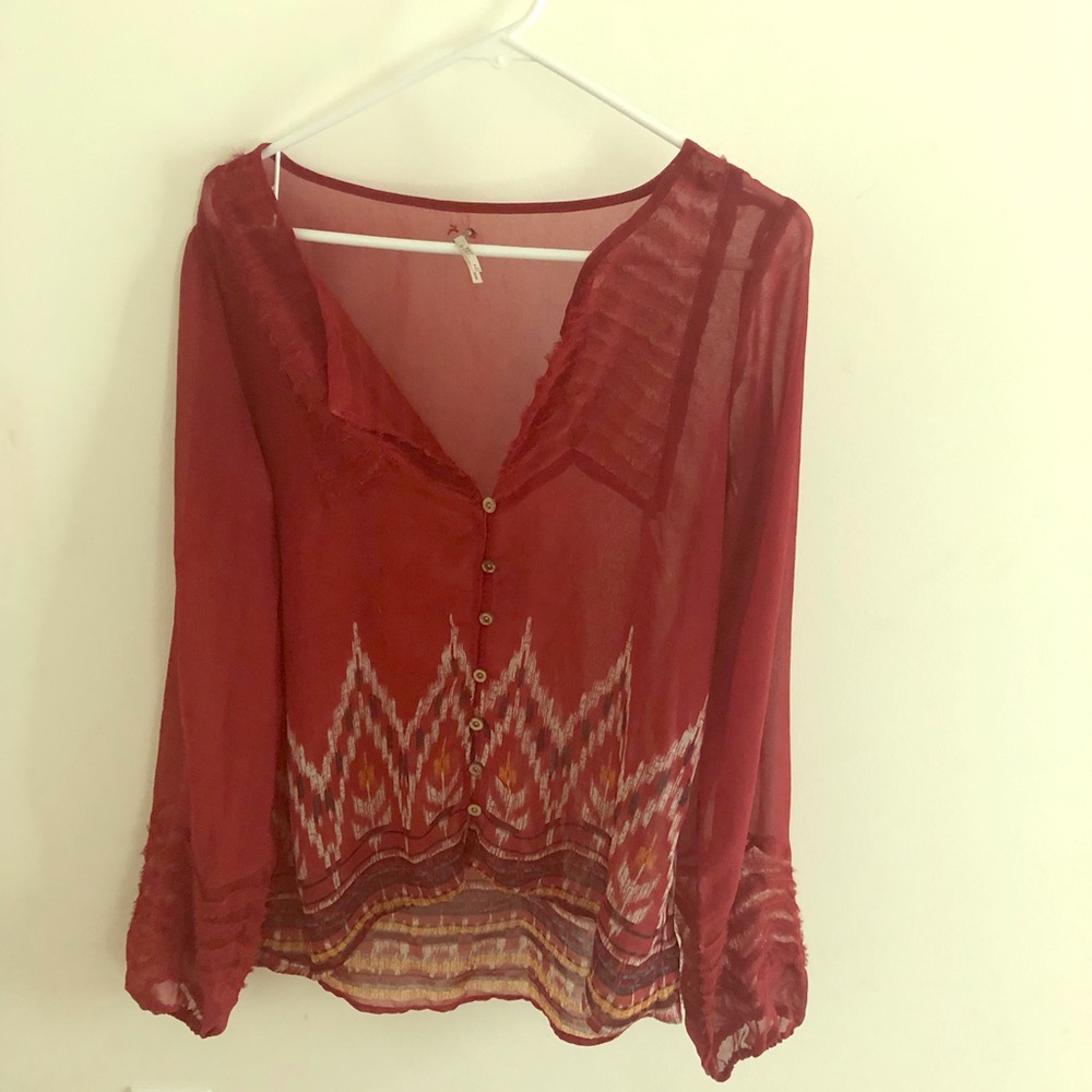 Sheer boho blouse